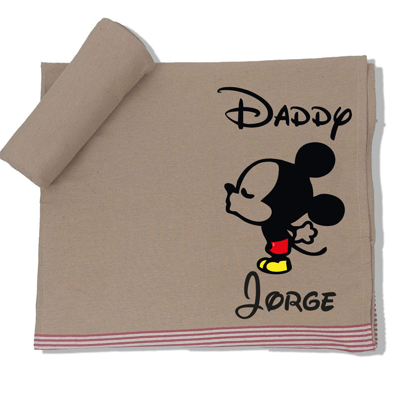 Toalha de Praia Mickey Beijo